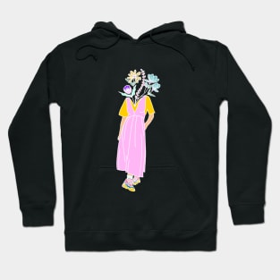 Women flowers dark Hoodie